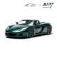 Lot57Supplies Diecast Shop Porsche Carrera GT 1:64 scale model in metallic jet green with black wheels and red brake calipers.