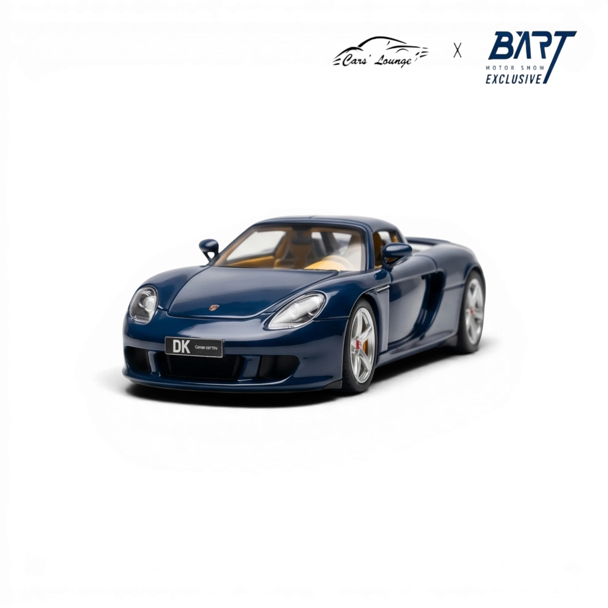 Lot57Supplies Diecast Shop Porsche Carrera GT 1:64 scale model in Manaus Blue with yellow interior.