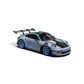 Lot57Supplies Diecast Shop HH Model Porsche 992.1 GT3 RS in Arctic Grey 1:64 scale resin model car with blue wheels