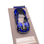 Lot57Supplies Diecast Shop HH Model 1:64 scale resin Porsche 992.1 GT3 RS in San Marino Blue on a display base