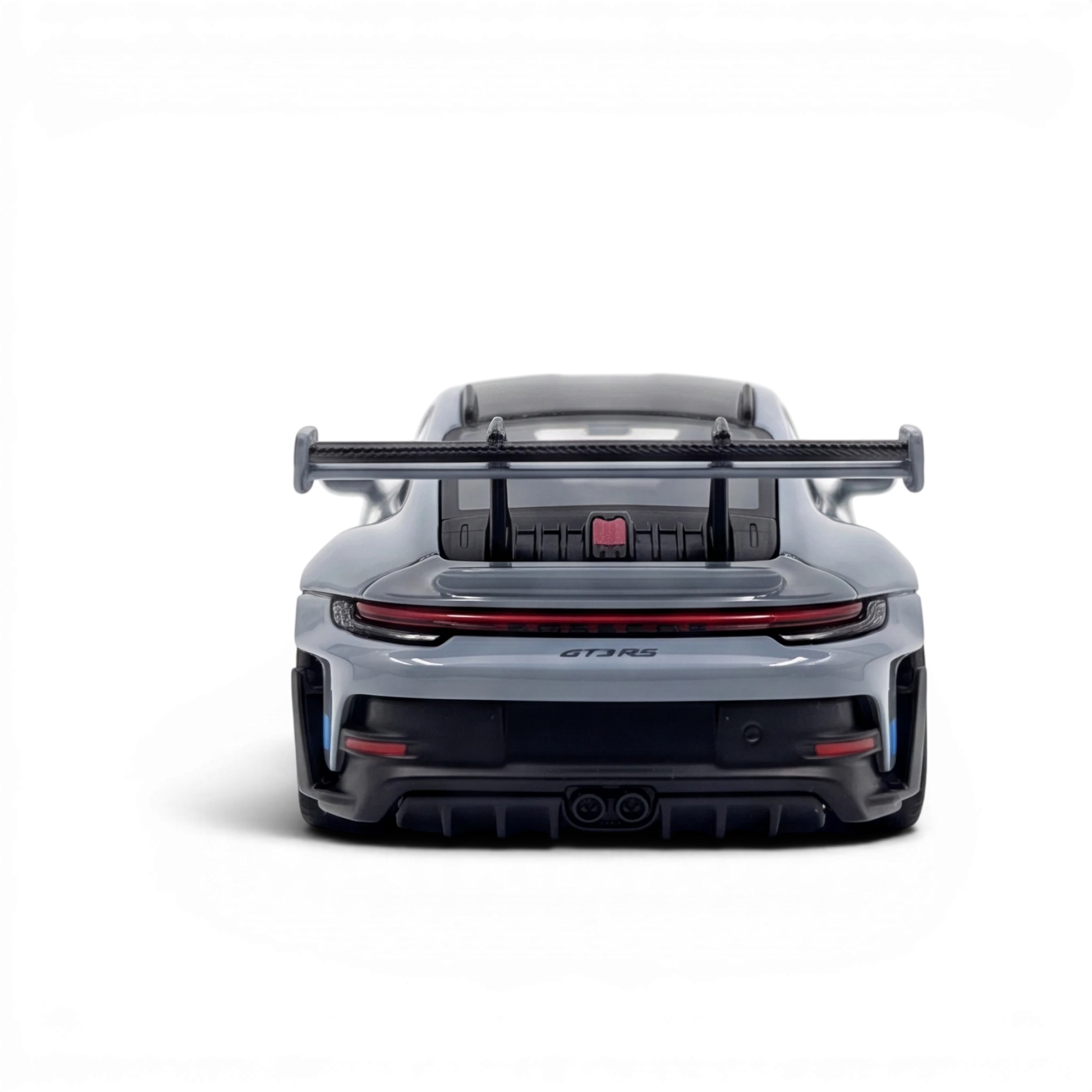 Lot57Supplies Diecast Shop HH Model 1:64 scale Arctic Grey Porsche 992.1 GT3 RS resin model car rear view