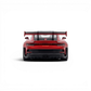 Lot57Supplies Diecast Shop HH Model 1:64 scale metallic red Porsche 992.1 GT3 RS resin model car, rear view.