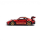 Lot57Supplies Diecast Shop HH Model 1:64 scale metallic red Porsche 992.1 GT3 RS resin model car, side view.