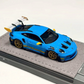 Lot57Supplies Diecast Shop HH Model 1:64 scale resin Porsche 992.1 GT3 RS in Riviera Blue with gold wheels