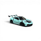 Lot57Supplies Diecast Shop HH Model 1:64 scale resin Porsche 992.1 GT3 RS in Tiff Blue with black racing stripes.