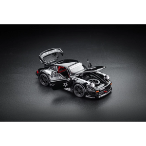 Lot57Supplies Diecast Shop FG Porsche RWB 930 Black Devil Baphomet 1:64 scale diecast model with opening doors and hood
