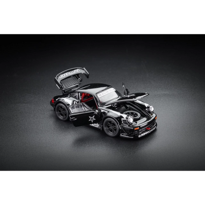 Lot57Supplies Diecast Shop FG Porsche RWB 930 Black Devil Baphomet 1:64 scale diecast model with opening doors and hood