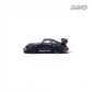 Lot57 Supplies Diecast Shop: Black Matt Porsche RWB 964 Darth Vader 1:64 scale diecast model with wide body kit and rear spoiler.