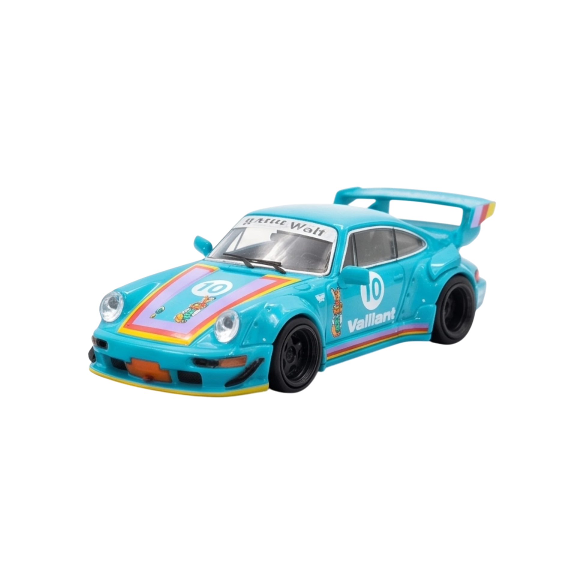 Lot57Supplies Diecast Shop Star Model Porsche RWB 964 GT in green Vaillant livery, 1:64 scale diecast car.