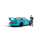 Lot57Supplies Diecast Shop Star Model Porsche RWB 964 Vaillant diecast car in green with a scale figure