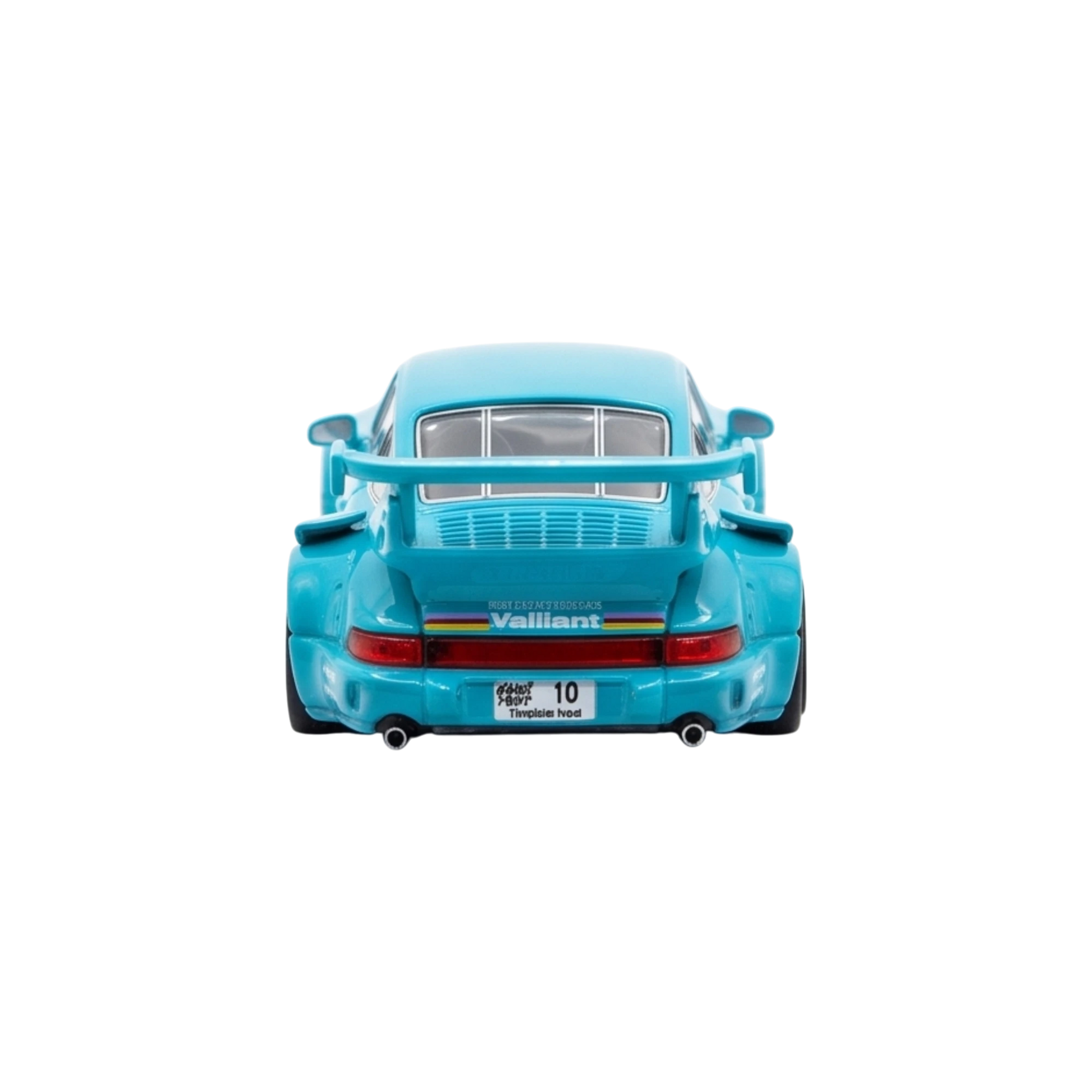 Lot57Supplies Diecast Shop Star Model Porsche RWB 964 GT in green Vaillant livery, 1:64 scale diecast rear view.