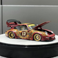 Lot57Supplies Diecast Shop PGM Porsche RWB 993 Batik 13 diecast model in red with gold alloy wheels and open hood