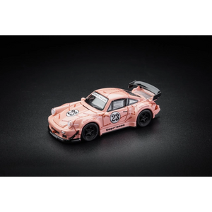 Lot57Supplies Diecast Shop FG Porsche RWB 930 Pink Pig diecast model car in 1:64 scale with racing livery
