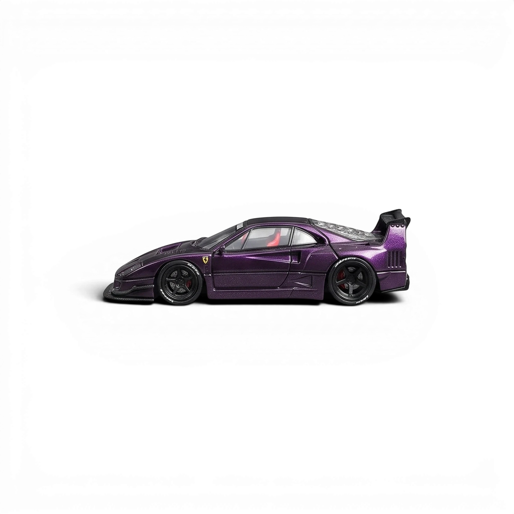 Lot57Supplies Diecast Shop Star Models 1:64 scale purple F40 LB-Works wide-body diecast supercar side view