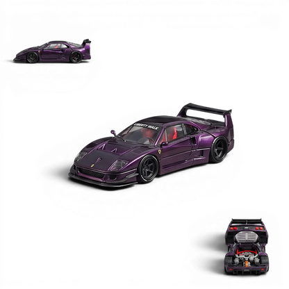 Lot57Supplies Diecast Shop purple Star Models F40 LB-Works wide-body diecast supercar in 1:64 scale