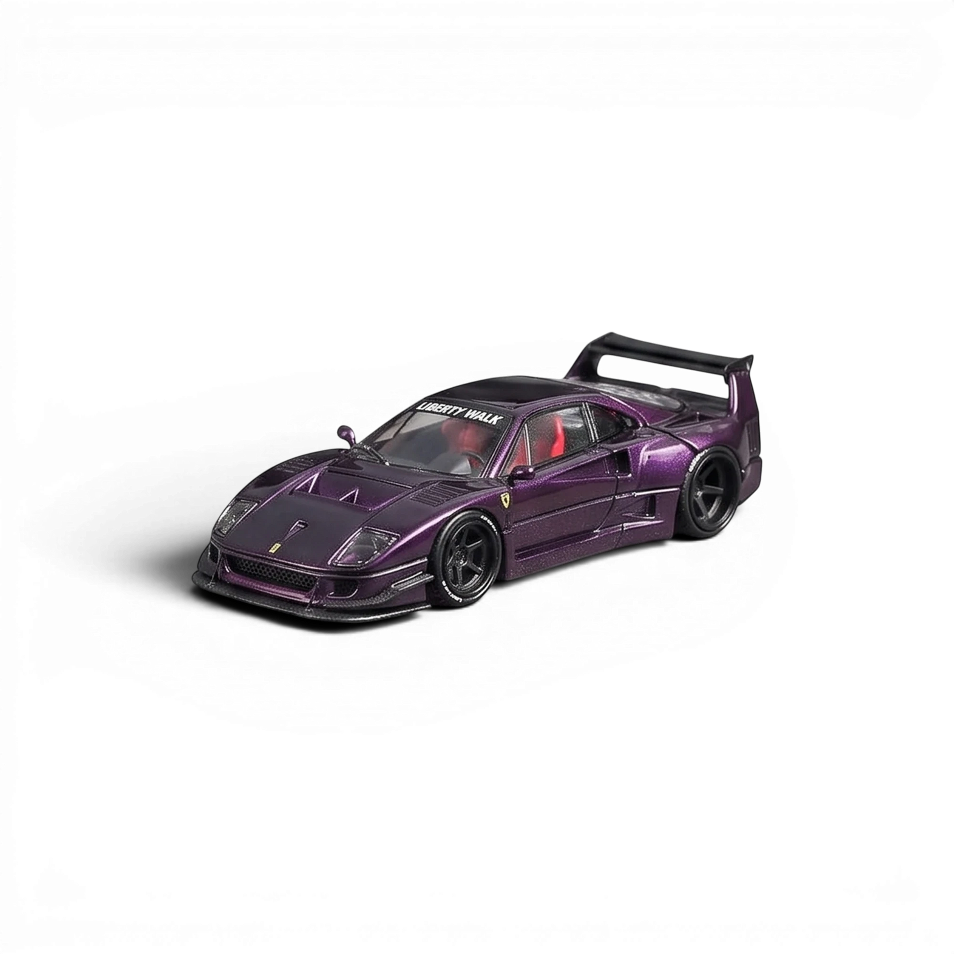 Lot57Supplies Diecast Shop Star Models purple F40 LB-Works wide-body diecast supercar model in 1:64 scale