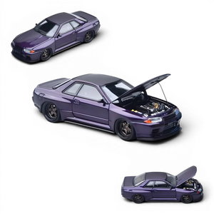 Lot57Supplies Diecast Shop Focal Horizon 1:64 scale metal purple Nissan Skyline GT-R R32 Garage Active model car