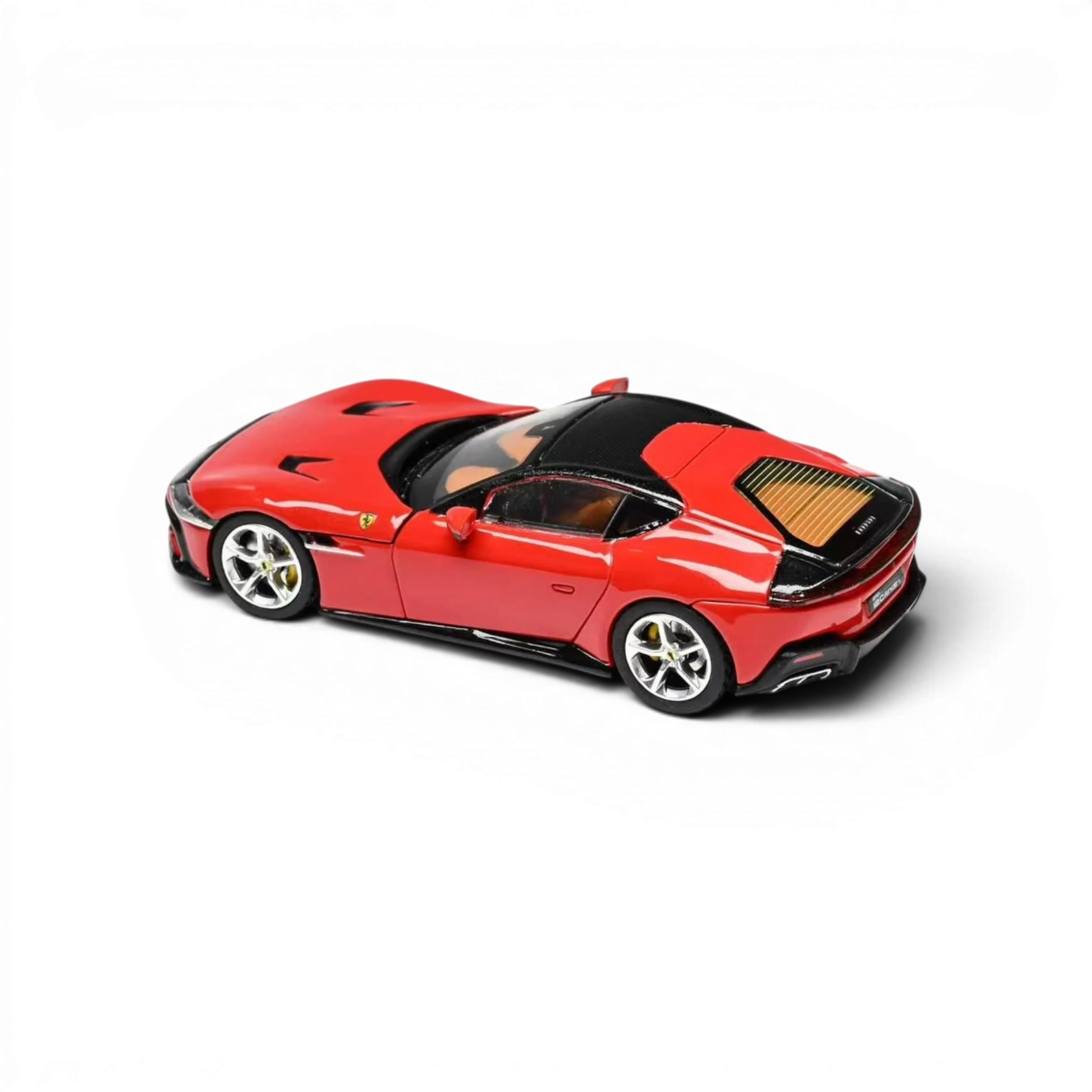 Lot57Supplies Diecast Shop 1:64 scale red Prancing Horse 12 Cilindri diecast model car with black roof