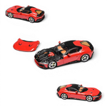 Lot57Supplies Diecast Shop 1:64 scale red Prancing Horse 12 Cilindri diecast model car with removable hood