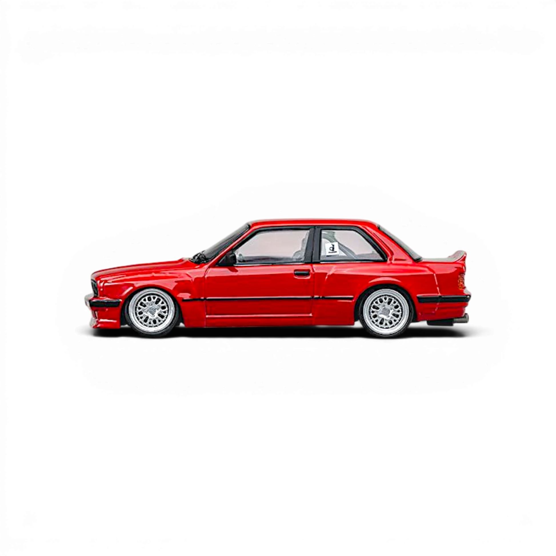 Lot57Supplies Diecast Shop bright red CM Model Pandem BMW M3 E30 1:64 scale diecast car with widebody kit