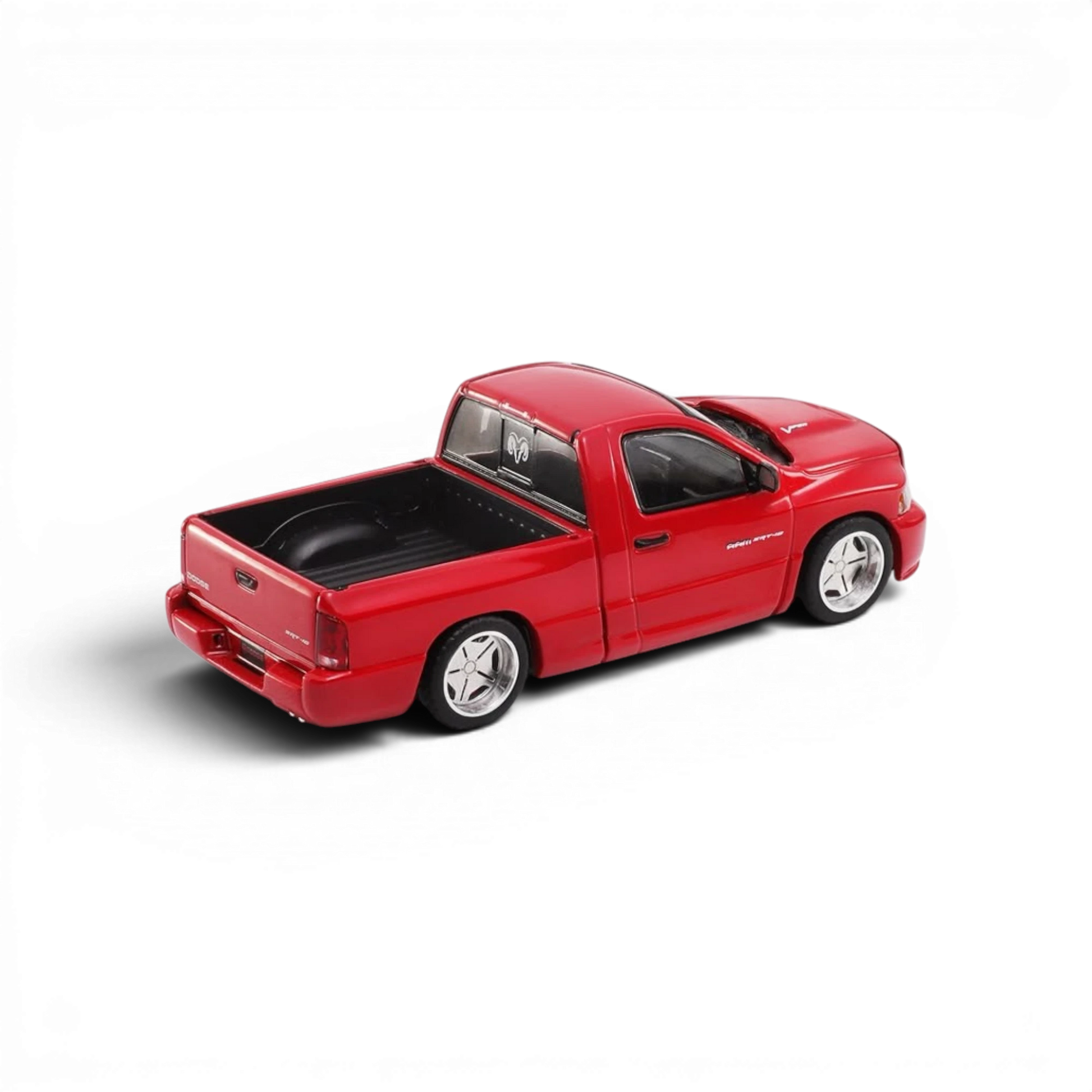 Lot57Supplies Diecast Shop SHOOM64 red Dodge RAM SRT-10 1:64 scale diecast model truck rear angle view
