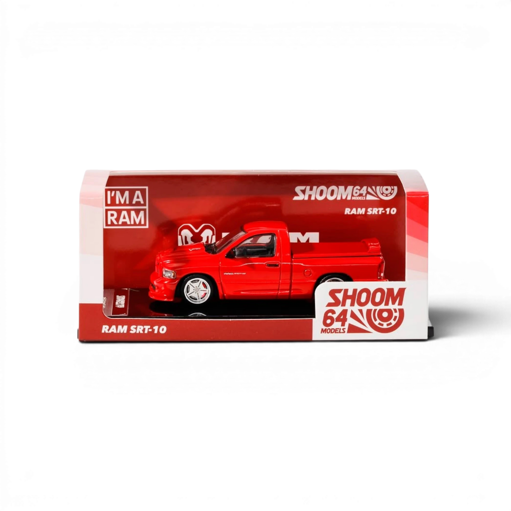 Lot57Supplies Diecast Shop SHOOM64 red Dodge RAM SRT-10 diecast truck in original display box