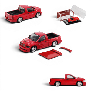 Lot57Supplies Diecast Shop SHOOM64 1:64 scale red Dodge RAM SRT-10 diecast model truck with removable bed cover