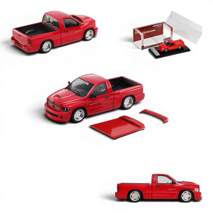 Lot57Supplies Diecast Shop SHOOM64 1:64 scale red Dodge RAM SRT-10 diecast model truck with removable bed cover