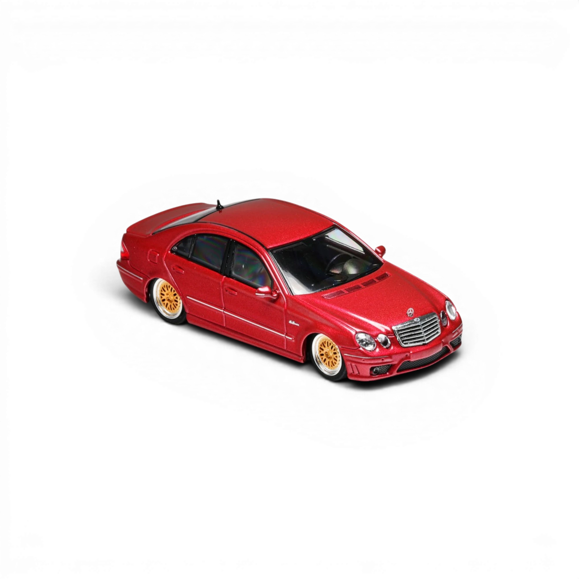 Lot57Supplies Diecast Shop MK Model red Mercedes-Benz E63 AMG W211 1:64 scale diecast car with lowered suspension