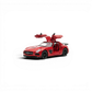 Lot57Supplies Diecast Shop red 1:64 scale Mercedes-Benz SLS AMG BS diecast model with gullwing doors open.