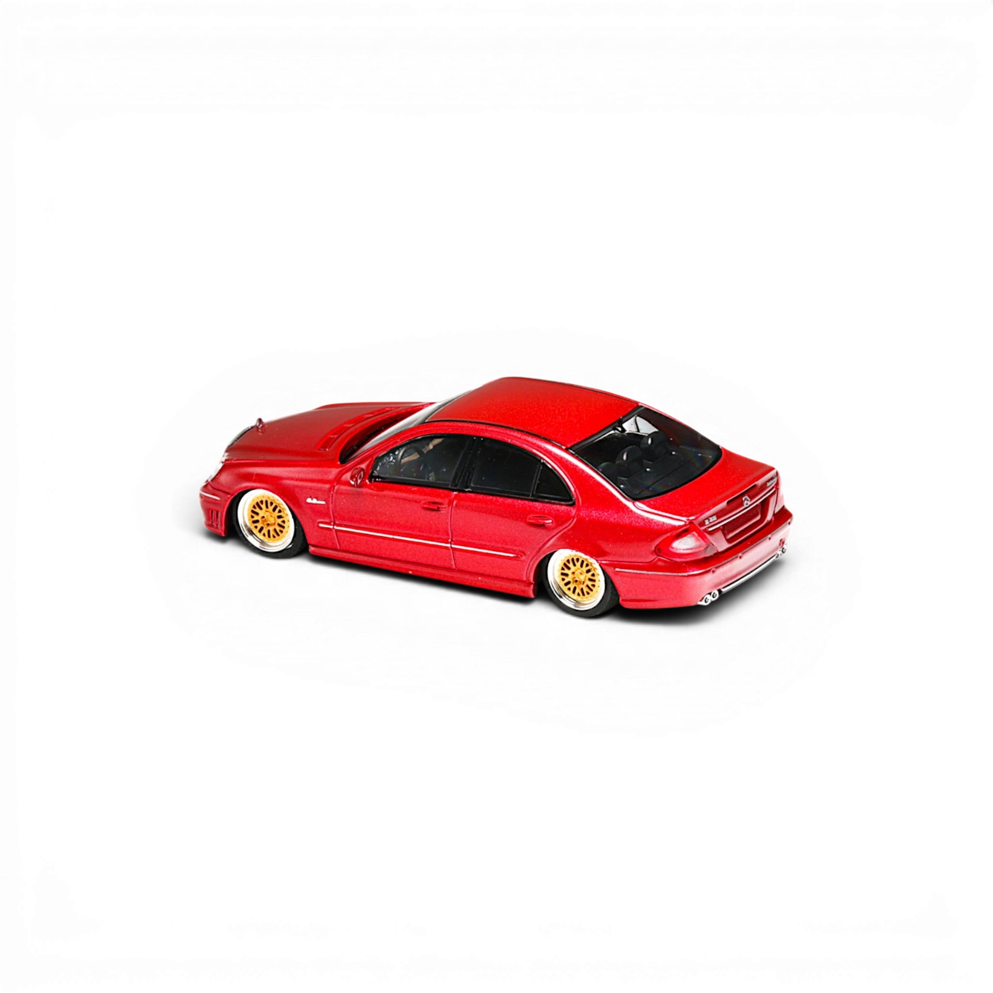Lot57Supplies Diecast Shop MK Model 1:64 scale red Mercedes-Benz E63 AMG W211 diecast car with lowered suspension