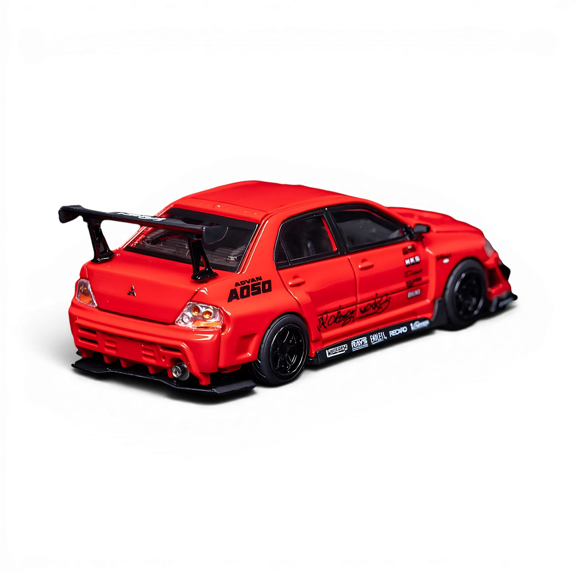 Lot57Supplies Diecast Shop PEAKO 1:64 scale red Mitsubishi Lancer Evolution IX VARIS widebody diecast model car