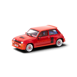Lot57Supplies Diecast Shop Tarmac Works 1:64 scale red Renault 5 Turbo diecast model car with detailed white wheels