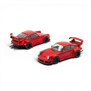 Lot57Supplies Diecast Shop Pop Race RWB 930 red diecast model car in 1:64 scale with widebody kit