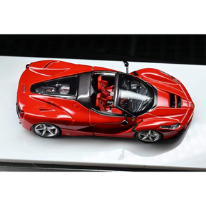 Lot57Supplies Diecast Shop Street Buster 1:64 scale diecast supercar F150 in Rosso Corsa red with open top and red interior