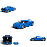 Lot57Supplies Diecast Shop blue 1:64 scale Rhino Model Koenigsegg CC850 diecast car with magnetic hood.