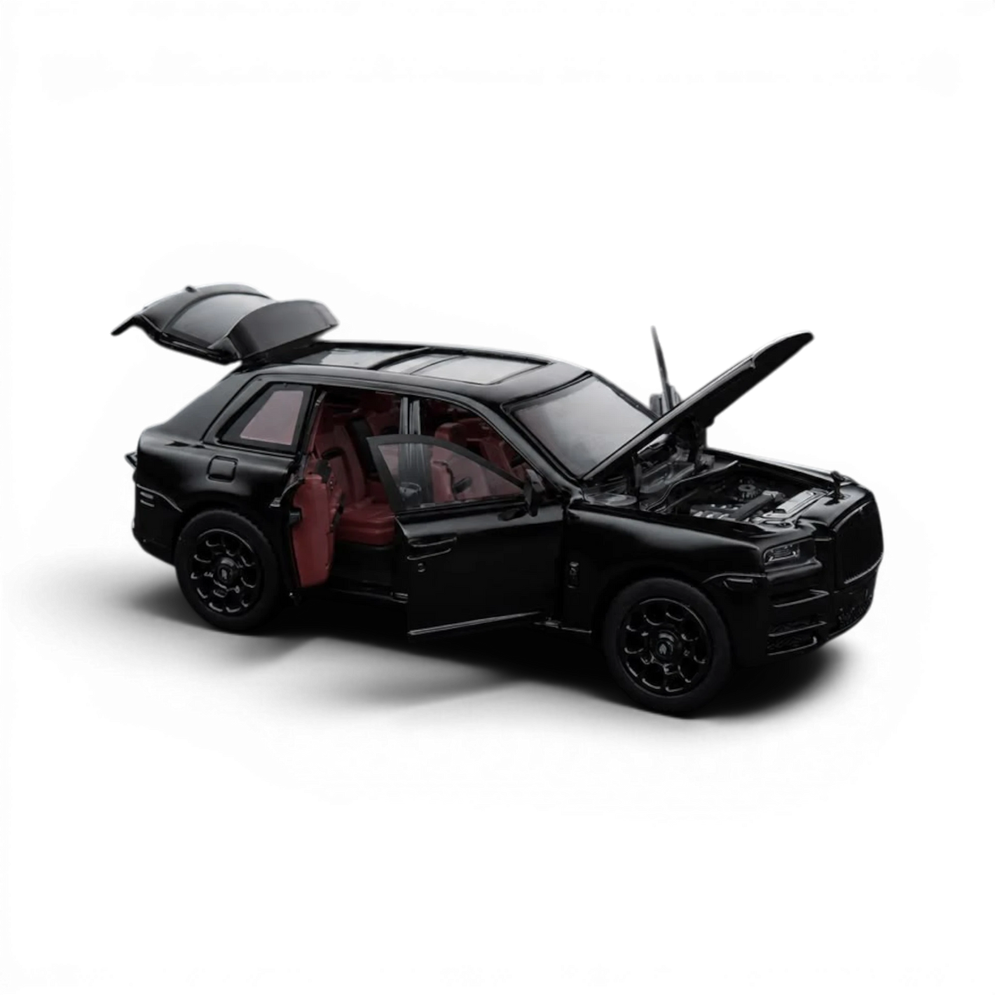 Lot57Supplies Diecast Shop DCM 1:64 scale black Rolls-Royce Cullinan Black Warrior diecast model with open doors
