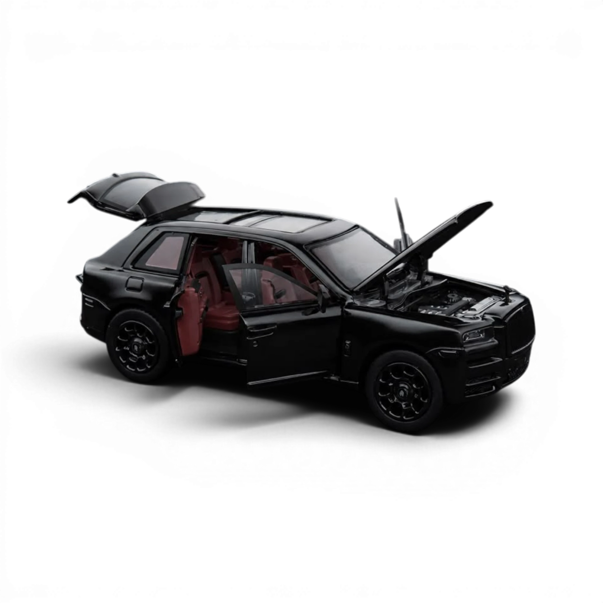 Lot57Supplies Diecast Shop DCM 1:64 scale black Rolls-Royce Cullinan Black Warrior diecast model with open doors
