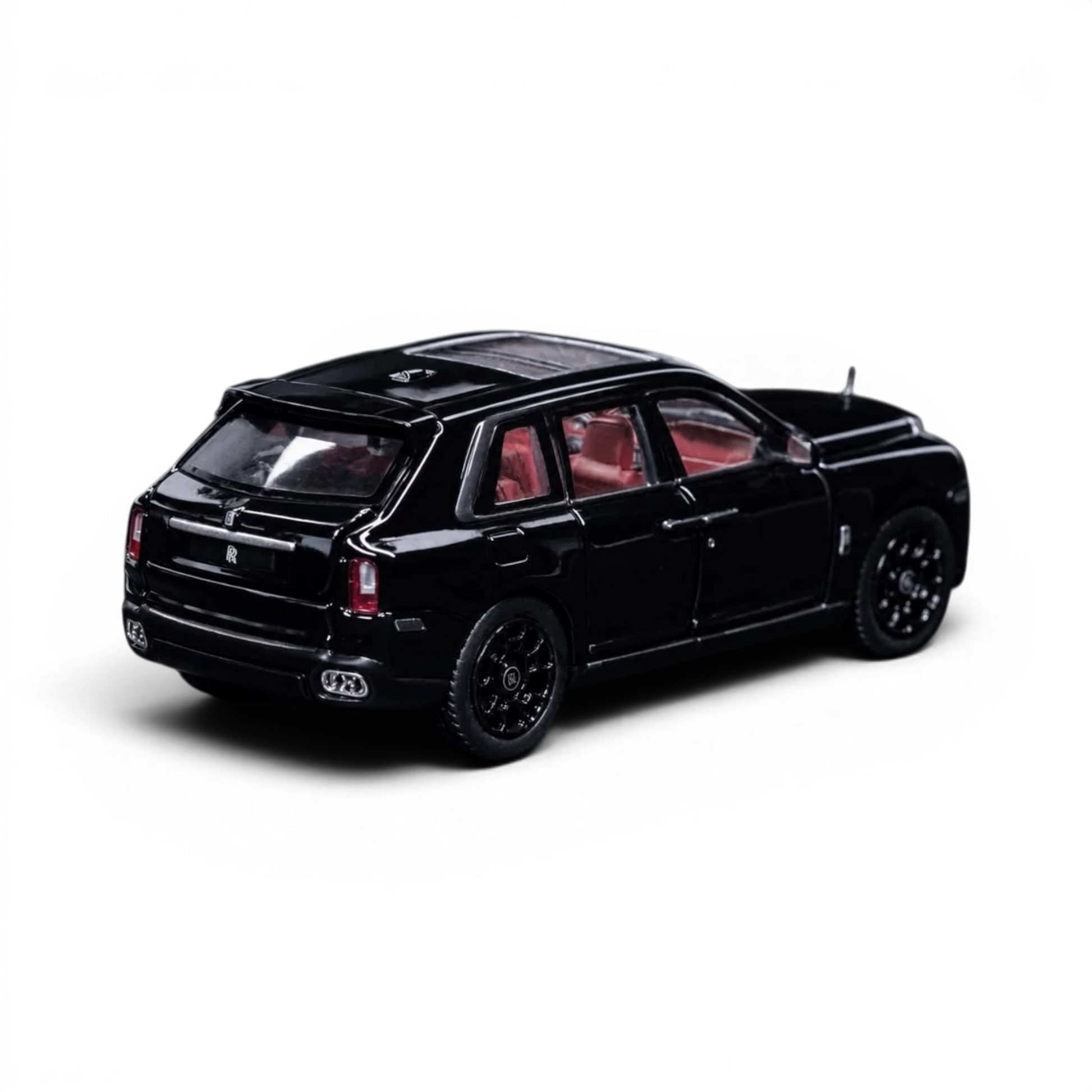 Lot57Supplies Diecast Shop DCM 1:64 scale black Rolls-Royce Cullinan Black Warrior diecast model car rear view