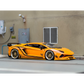 Lot57Supplies Diecast Shop 1:64 scale Rotating Wheel Rowen Aventador S diecast model car in iridescent yellow