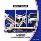 Lot57Supplies Diecast Shop SC H300 1:64 scale diecast flatbed transport trailer in iconic blue and white Rothmans livery