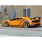Lot57Supplies Diecast Shop 1:64 scale Rotating Wheel Rowen Aventador S model car in iridescent yellow with gold wheels