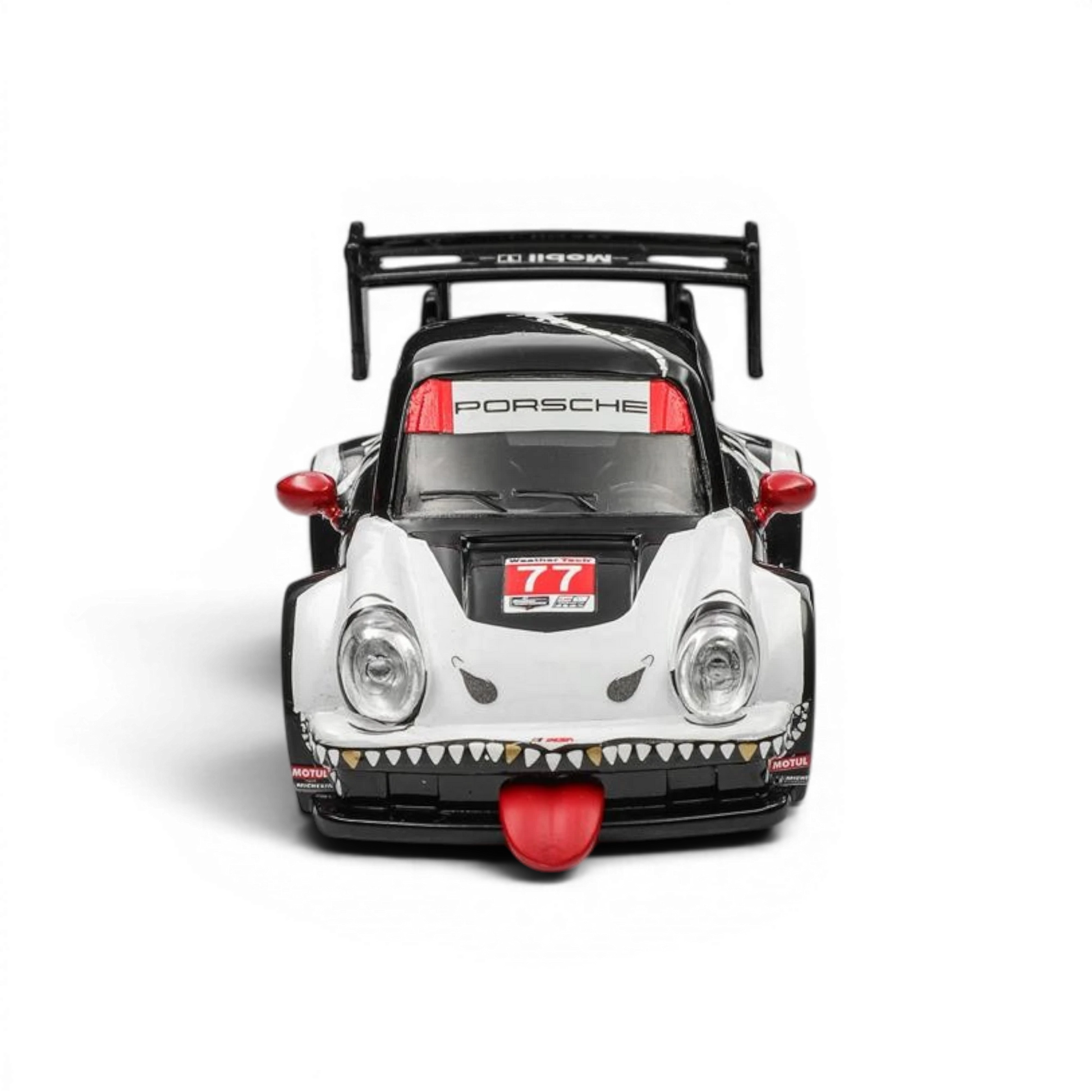 Lot57Supplies Diecast Shop Demon King Auto Q-Version RWB 930 diecast car with Bone Dragon livery and red tongue detail