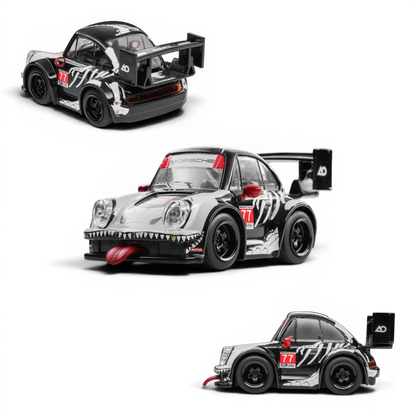 Lot57Supplies Diecast Shop Demon King Auto Q-Version RWB 930 diecast car with Bone Dragon livery and 1:64 scale.