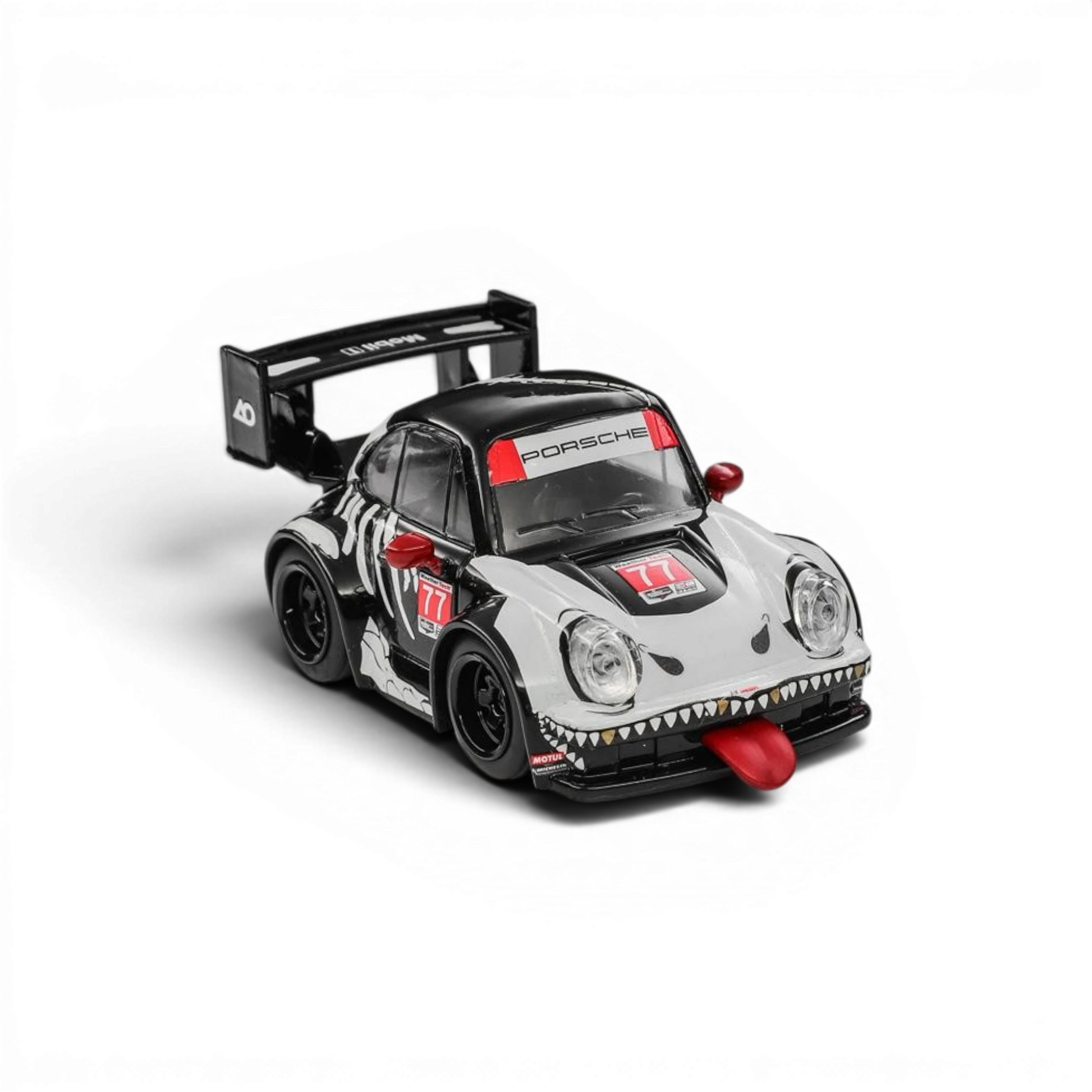 Lot57Supplies Diecast Shop Demon King Auto Q-Version RWB 930 diecast car with Bone Dragon livery and red tongue detail