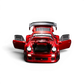 Lot57Supplies Diecast Shop FG RWB 930 1:64 scale diecast car in transparent red with fully openable doors and hood.