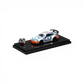 Lot57Supplies Diecast Shop 1:64 scale silver RWB 964 model car with Martini racing livery and orange accents. Includes engine replica.