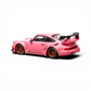Lot57Supplies Diecast Shop Star Models RWB 964 GT Wing diecast car in SoCro Pink with bronze wheels, 1:64 scale.