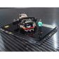 Lot57Supplies Diecast Shop FG Customized Version RWB930 diecast car in chrome gunmetal with figure on display base