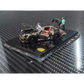 Lot57Supplies Diecast Shop 1:64 scale FG Customized Version RWB930 diecast car in chrome gunmetal with a miniature figure